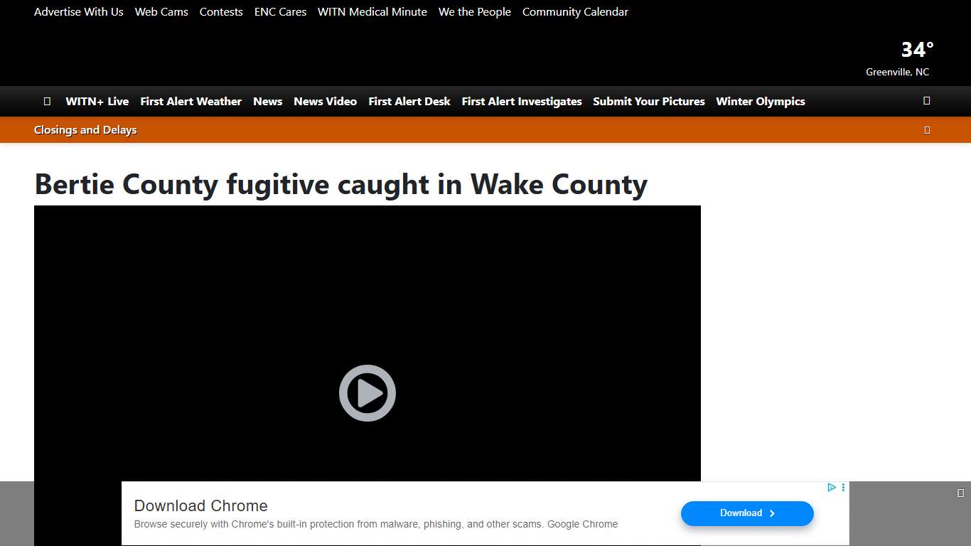 Bertie County fugitive caught in Wake County