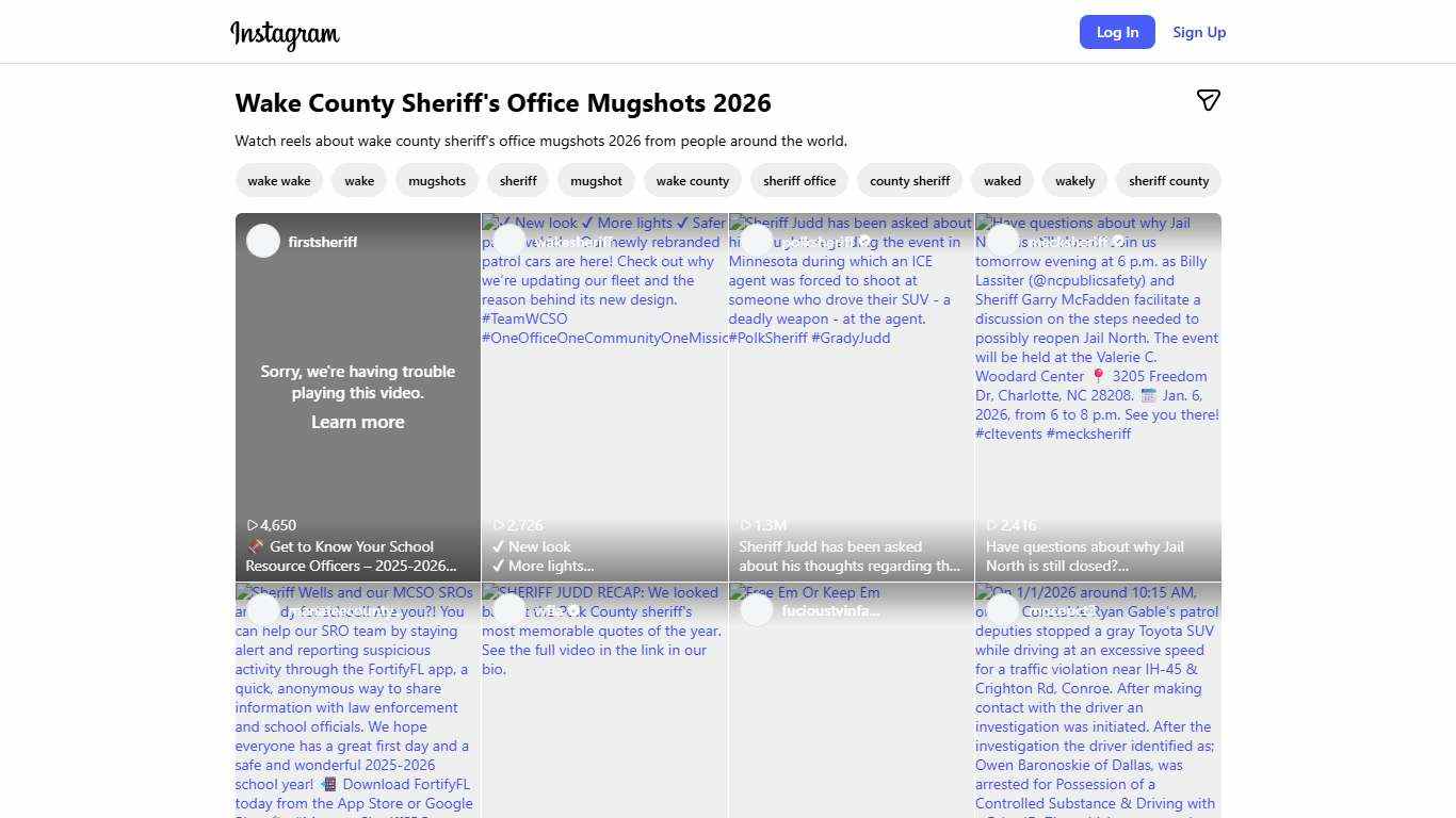 Wake County Sheriff's Office Mugshots 2026